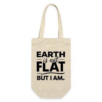 Satire Flache Erde Ironische Witze - Geschenkbeutel für Flaschen - Natur - Vorne