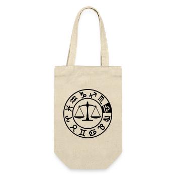 Libra zodiac sign in circle of 12 characters - Gift Bag for Bottles - nature - Front