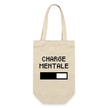 Charge Mentale – Batterie Qui se Vide - Femme - Sac à bouteille - nature - Devant