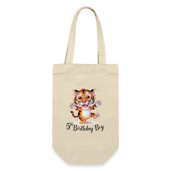 Cute Tiger 5th Birthday Gift Cute Animals - Gift Bag for Bottles - nature - Front