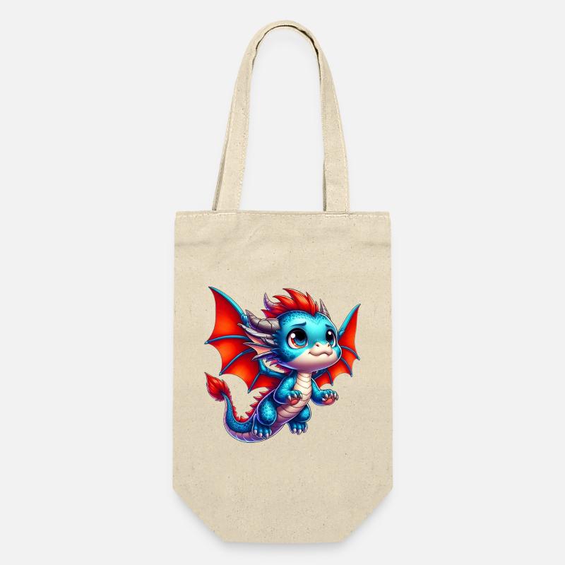 Drache - Geschenkbeutel für Flaschen - Natur