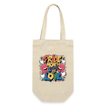 Pride Month Love Is Love LGBTQ LGBTQIA+ - Geschenkbeutel für Flaschen - Natur - Vorne