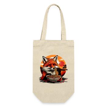 Fox Ramen Noodles Japan Vintage Retro Foxes - Gift Bag for Bottles - nature - Front