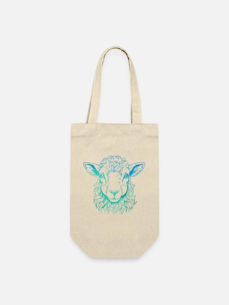 Lamm Portrait - Geschenkbeutel für Flaschen - Natur