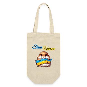 Cute prairie dog with Ukraine flag - Gift Bag for Bottles - nature - Front