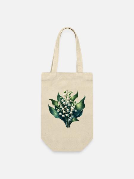 Maiglöckchen - Geschenkbeutel für Flaschen - Natur