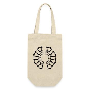 Tri-Circular Design - Geschenkbeutel für Flaschen - Natur - Vorne