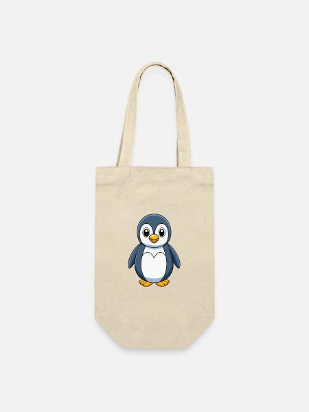 Pinguin Niedliche Maskottchen Zeichentrickfigur Kawaii - Geschenkbeutel für Flaschen - Natur
