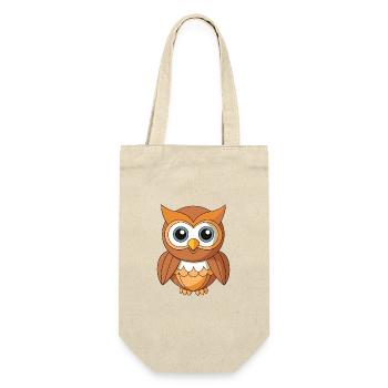 Owl Cute Mascot Cartoon Character Kawaii - Gift Bag for Bottles - nature - Front