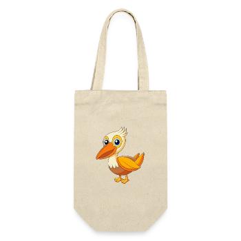 Pelican Cute Mascot Cartoon Character Kawaii - Gift Bag for Bottles - nature - Front