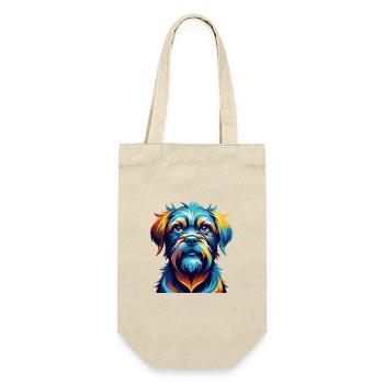 Griffon belge Chien Race Coloré Dessin animé Kawaii - Sac à bouteille - nature - Devant