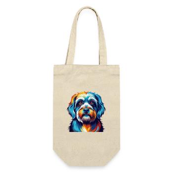 Dandie Dinmont Terrier Dog Breed Cartoon Kawaii - Gift Bag for Bottles - nature - Front