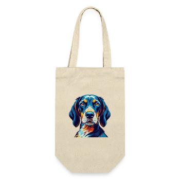 Bluetick Coonhound Dog Breed Cartoon Kawaii - Gift Bag for Bottles - nature - Front
