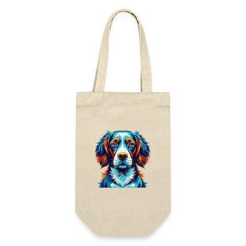 Bretagne, race de chien, dessin animé coloré, Kawaii - Sac à bouteille - nature - Devant