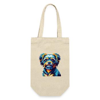 Bichon Yorkie Dog Breed Colorful Cartoon Kawaii - Gift Bag for Bottles - nature - Front