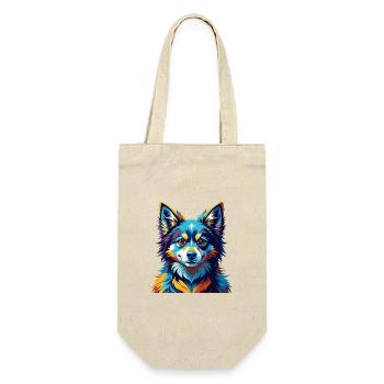 Italien Volpino Chien Race Coloré Dessin Animé Kawaii - Sac à bouteille - nature - Devant