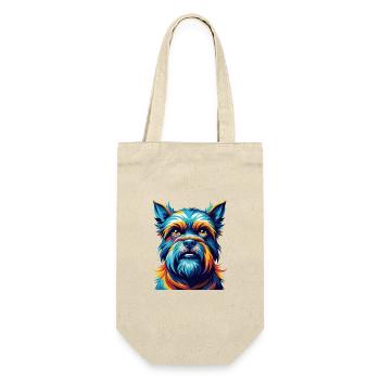 Griffon belge Chien Race Coloré Dessin animé Kawaii - Sac à bouteille - nature - Devant