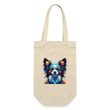 Papillon Chien Race Coloré Dessin Animé Kawaii - Sac à bouteille - nature - Devant