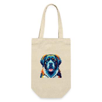 Pyrenean Mastiff Dog Breed Colorful Cartoon Kawaii - Gift Bag for Bottles - nature - Front