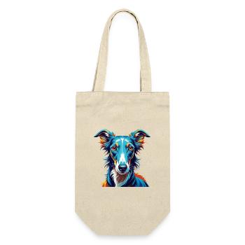 Lévrier polonais Chien race Coloré Dessin animé Kawaii - Sac à bouteille - nature - Devant