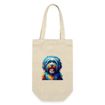 Puli Chien Race Coloré Aquarelle Dessin Animé Kawaii - Sac à bouteille - nature - Devant