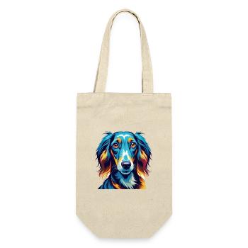 Saluki Dog Breed Colorful Cartoon Kawaii - Gift Bag for Bottles - nature - Front