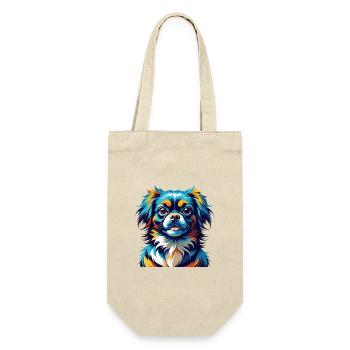 Épagneul tibétain chien race Dessin animé coloré Kawaii - Sac à bouteille - nature - Devant
