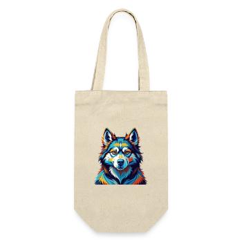 Seppala Siberian Sleddog Breed Cartoon Kawaii - Gift Bag for Bottles - nature - Front