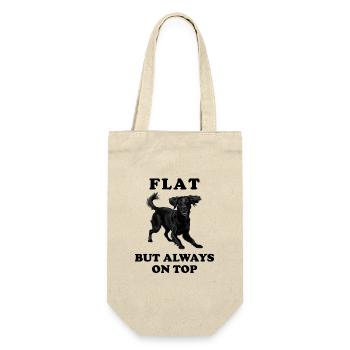 My funny Flat coated Retriever - Geschenkbeutel für Flaschen - Natur - Vorne