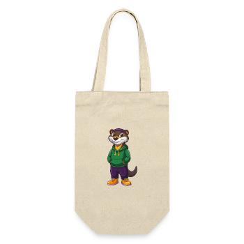 Otter Funny Kawaii Cartoon Character Clipart - Gift Bag for Bottles - nature - Front