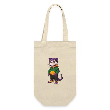 Opossum Drôle Kawaii Dessin animé Personnage Clipart - Sac à bouteille - nature - Devant