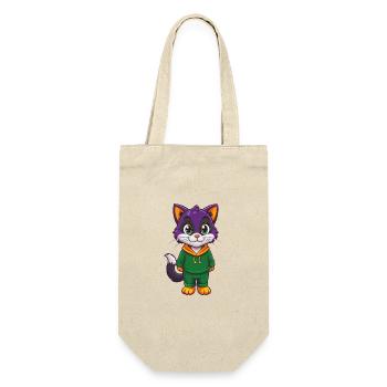 Kitten Funny Kawaii Cartoon Character Clipart - Gift Bag for Bottles - nature - Front