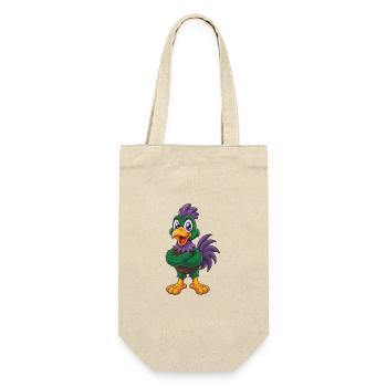 poulet drôle kawaii dessin animé personnage clipart - Sac à bouteille - nature - Devant