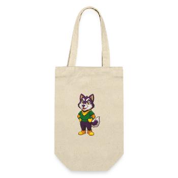 Husky chien drôle Kawaii dessin animé personnage Clipart - Sac à bouteille - nature - Devant