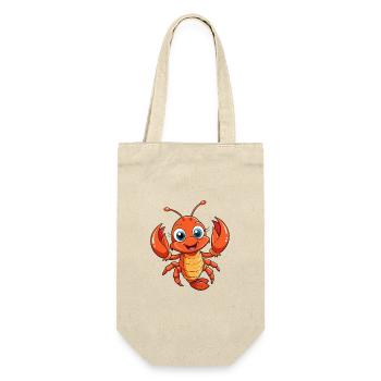 homard mignon personnage de dessin animé kawaii clipart - Sac à bouteille - nature - Devant