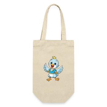 Taube Niedliche Zeichentrickfigur Kawaii Clipart - Geschenkbeutel für Flaschen - Natur - Vorne
