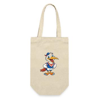 Storch Niedliche Zeichentrickfigur Kawaii Clipart - Geschenkbeutel für Flaschen - Natur - Vorne