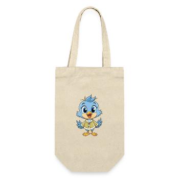 Titmouse Cute Cartoon Character Kawaii Clipart - Gift Bag for Bottles - nature - Front