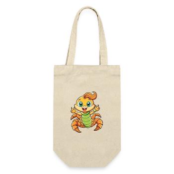 Scorpion Mignon Personnage De Dessin Animé Kawaii Clipart - Sac à bouteille - nature - Devant