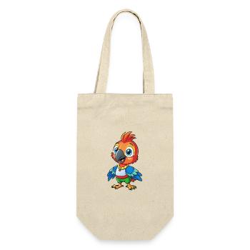 Parrot Cute Cartoon Character Kawaii Clipart - Gift Bag for Bottles - nature - Front