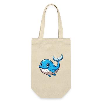 Whale Cute Cartoon Character Kawaii Clipart - Gift Bag for Bottles - nature - Front