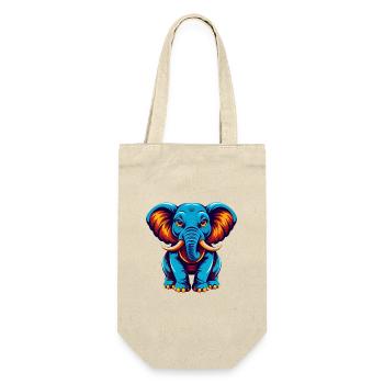 Elefant Bunte Kawaii Cartoon Figur Clipart - Geschenkbeutel für Flaschen - Natur - Vorne