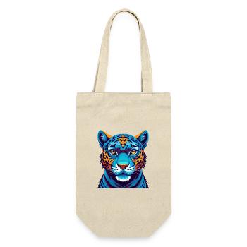 Jaguar Bunte Kawaii Cartoon Charakter Clipart - Geschenkbeutel für Flaschen - Natur - Vorne