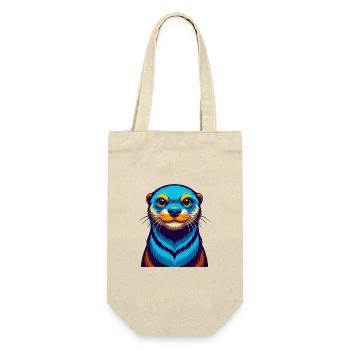 loutre coloré kawaii dessin animé personnage clipart - Sac à bouteille - nature - Devant