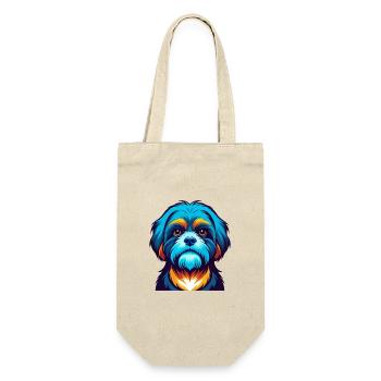 Shih Tzu Dog Colorful Kawaii Cartoon Character Pet - Gift Bag for Bottles - nature - Front