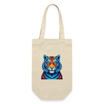 Tiger Colorful Kawaii Cartoon Character Clipart - Gift Bag for Bottles - nature - Front