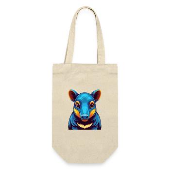 Tapir Colorful Kawaii Cartoon Character Clipart - Gift Bag for Bottles - nature - Front
