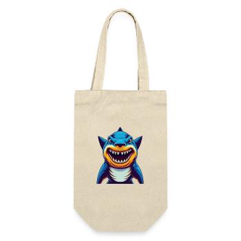 requin coloré kawaii dessin animé personnage clipart - Sac à bouteille - nature - Devant