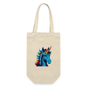 Einhorn Bunte Kawaii Cartoon Figur Clipart - Geschenkbeutel für Flaschen - Natur - Vorne