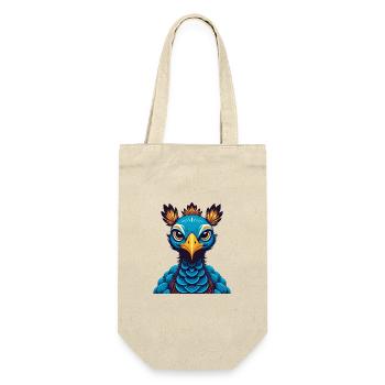 Peacock Colorful Kawaii Cartoon Character Clipart - Gift Bag for Bottles - nature - Front